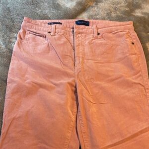 Talbots High Waist Straight Leg Soft Pink Corduroy Pants